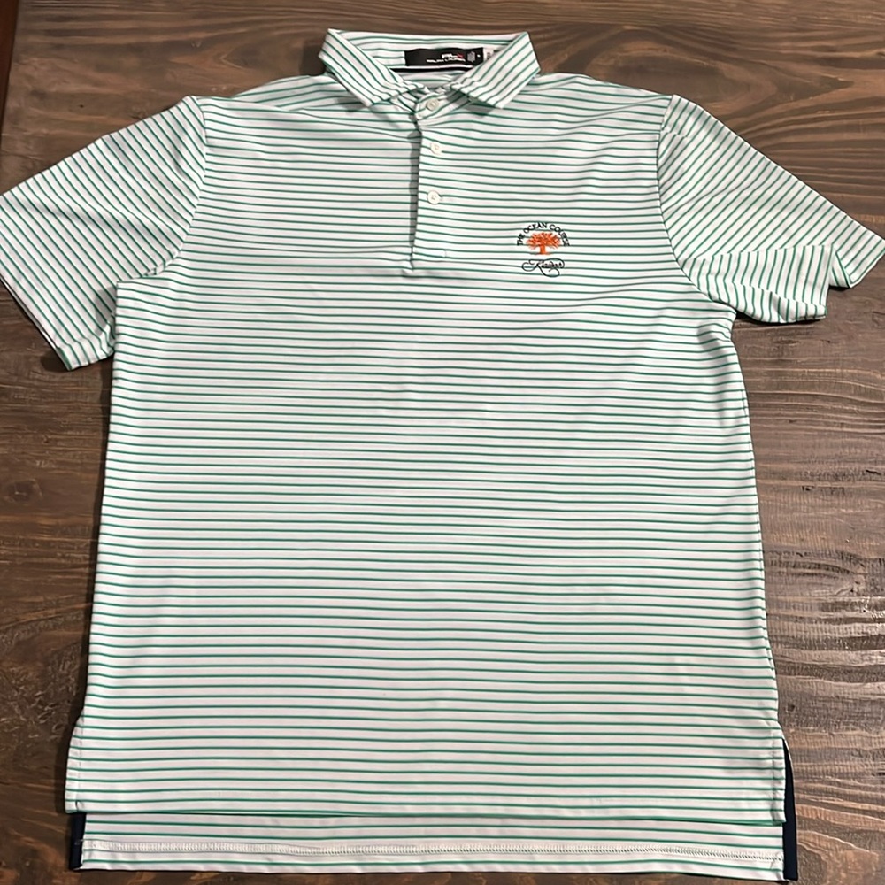 Ralph Lauren RLX Kiawah Ocean Course Green Striped Polo